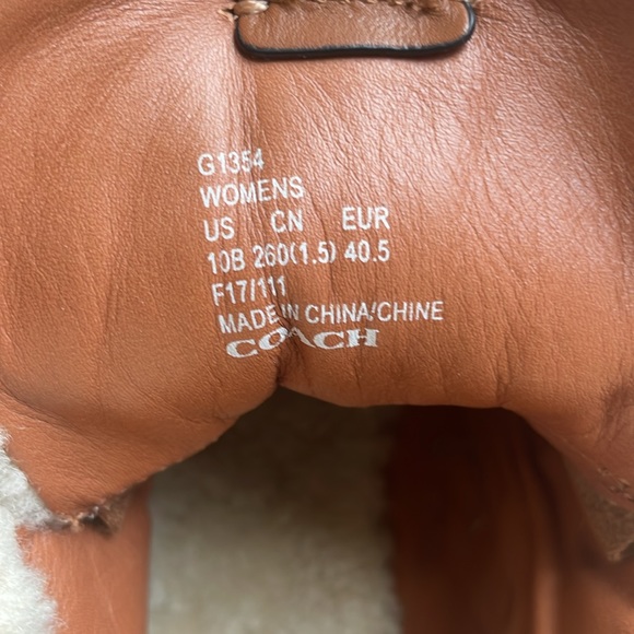 Coach Shoes Coach Urban :Hiker Shearling Platform Boot. Size 10B. New with tag. - Picture 11 of 12